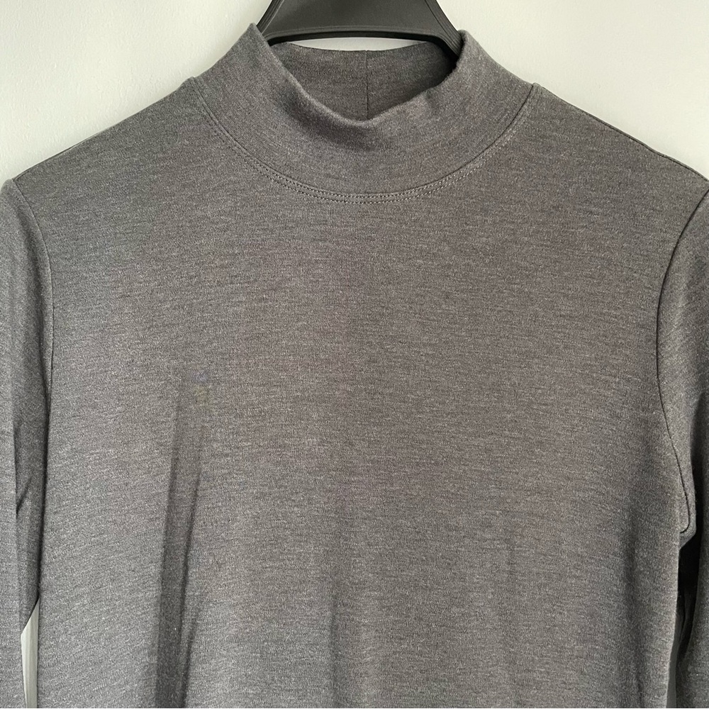 KIT AND ACE Mockneck Long Sleeve Gray Midi Dress - Picture 3 of 14